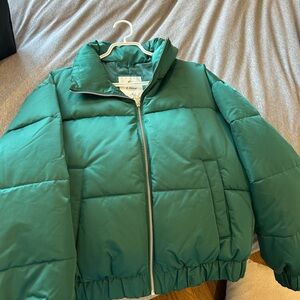 Abercrombie & Fitch Green Puffer Jacket
